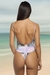 Traje de Baño Ahuecado con Tiras y Estampado de Mimbre Lila en internet