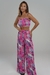 Top de Bikini de Tirantes Estampado con Plumas de Colores - Aleccra