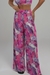 Pantalón Palazzo Estampado de Plumas Coloridas en Tejido Fluity