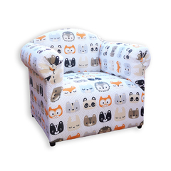 Sillón Infantil Simple Modelo Caras Animales