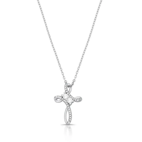 Colar Cruz Cravejada 3543