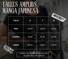 Remera Talle AMPLIO Charretera Manga Japonesa - tienda online
