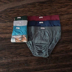Kit 3 Cuecas Slip Marxan Algodão cintura Reforçada com quatro costuras - TENDA DAS CUECAS LTDA