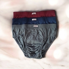 Kit 3 Cuecas Slip Marxan Algodão cintura Reforçada com quatro costuras - comprar online