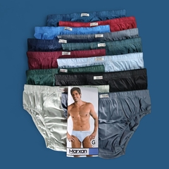 Kit3 Cuecas Slip100% Algodão Elástico Embutido Adulto Marxan