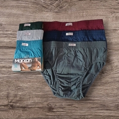 Kit 3 Cuecas Slip Marxan Algodão cintura Reforçada com quatro costuras - loja online