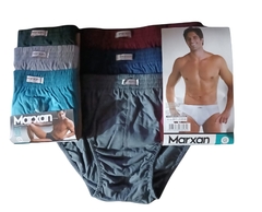 Kit 6 Cuecas Marxan Slip 100% Algodão Cintura com quatro costuras