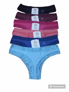 Kit 6 Calcinhas Fio dental Renda Microfibra be.my - comprar online