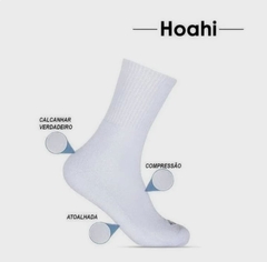 Kit 6 Meias Cano Médio Algodão Atoalhada Branca Hoahi 39/43 - loja online