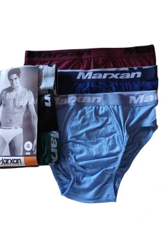 Imagem do Kit3 Cuecas Slip Microfibra Cós Exposto Personalizado Marxan