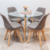 Mesa Vidrio Diseño Eames DIA100cm.