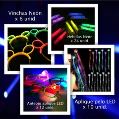 Pack 100% LUMINOSO 70/80 INVITADOS - Cotillón Reino Colosal