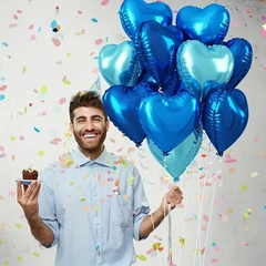 Globo metalizado "CORAZON AZUL" en internet