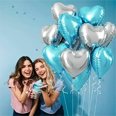 Globo metalizado "CORAZON CELESTE" en internet