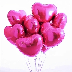Globo metalizado "CORAZON FUCSIA" - comprar online