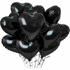 Globo metalizado "CORAZON NEGRO" - comprar online