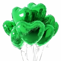 Globo metalizado "CORAZON VERDE" - comprar online