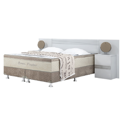 Cabeceira Casal Guarapari em MDF, com dupla furação para colchões de casal de 138cm e 158cm - EletromoveisClauro