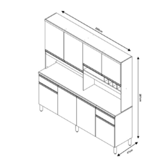 Cozinha Cabernet Prime 100%MDF - Ronipa na internet