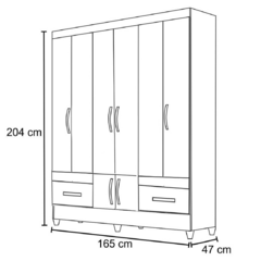 Guarda Roupa Solteiro MS912, 6 Portas - Moval na internet