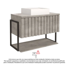 Armário Suspenso Havaí com Espelheira Ori | MGM Móveis - comprar online