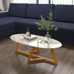 Móveis Em Madeira Para Sala cor off white - comprar online