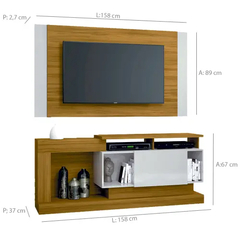 RACK COM PAINEL NOTAVEL NT 1065 1 PT - comprar online