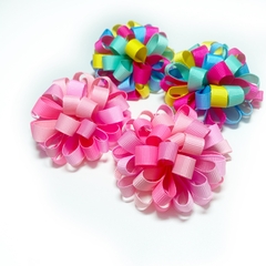 Parzinho Pompom de fitas