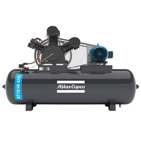 Compressor de Ar Premium Atlas Copco - AT10/40 - 10 HP - Pressão 175 psi - 425 litros - 40 pés