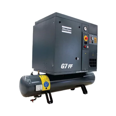 Compressor de Parafuso G5 FF/PACK Atlas Copco – 7HP  - 77 LITROS