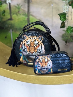 BOLSO REDONDO NEGRO TIGRE