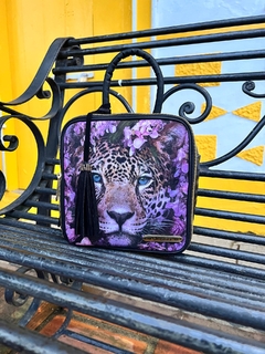 BOLSO CUADRADO EN CUERO TIGRE FLORES - comprar en línea