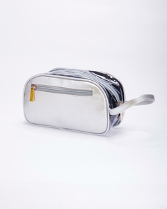 COSMETIQUERA TRANSPARENTE LEON GRIS - comprar en línea