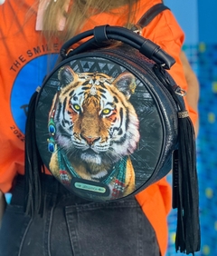 BOLSO REDONDO NEGRO TIGRE - tienda en línea