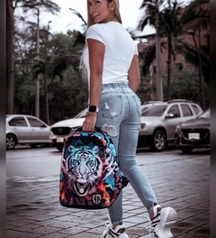 MORRAL ANTI-ROBO TIGRE NEGRO CAMUFLADO DE COLORES - comprar en línea