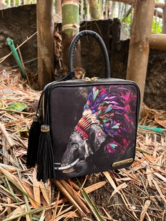 BOLSO CUADRADO ELEFANTE PENACHOS on internet