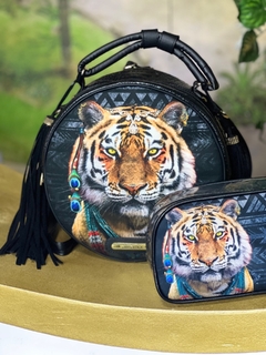 BOLSO REDONDO NEGRO TIGRE - comprar en línea