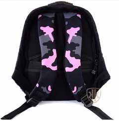 Imagen de MORRAL ANTI - ROBO TIGRE CAMUFLADO FUCSIA