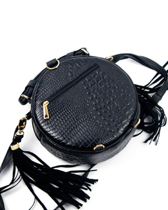 bolso redondo negro majestic - comprar en línea