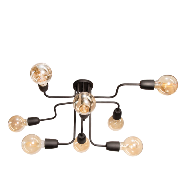 PLAFON / ARAÑA 8 L MARIO OXIDADO / NEGRO en internet