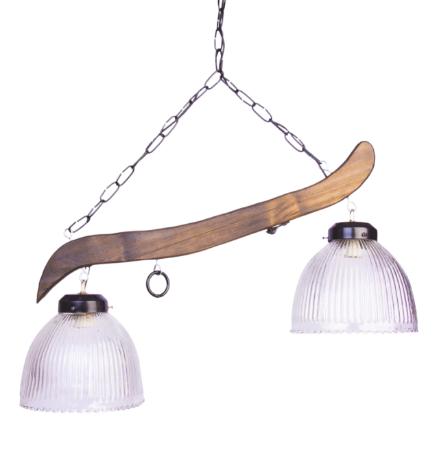 COLGANTE YUGUILLO 2 LUCES con tulipas de 20cm - comprar online