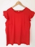 Blusa satén con volados - comprar online