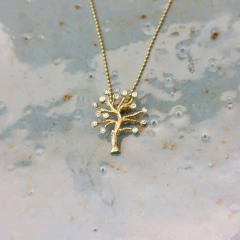 Pendente Árvore em ouro amarelo 18k e brilhantes - comprar online