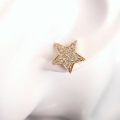Brincos Estrela em ouro 18k e brilhantes