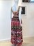 Vestido longo com bordados - Duquesa Brand