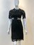 Vestido curto de renda preto Dolce & Gabbana Inspired Bordado Libélulas na internet