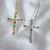 Colar Crucifixo Pedraria