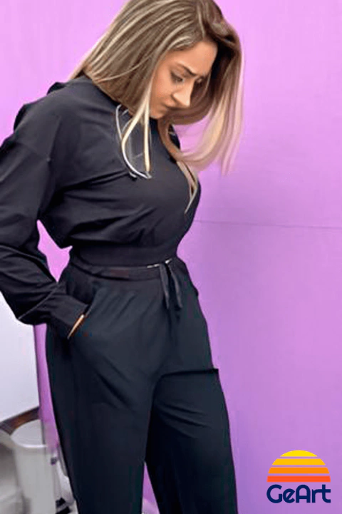 Calça Pantalona Wide Leg Moletom feminino com Elástico na cintura