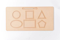 Montessori primeros trazos fig. geométrica Lápiz