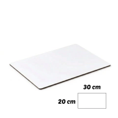 Base torta rectangular blanca Fibroplus x1u. Elegí medidas. - comprar online